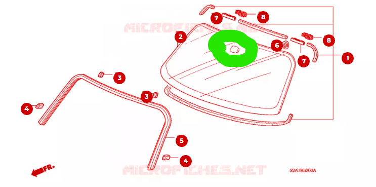 Honda S2000 Rückspiegel Halter Honda S2000 Rear Mirror Block
